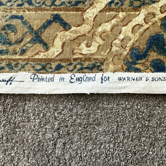 Warner & Sons Limited Upholstery Fabric Alexandra of Ornaments & Arabesques 4 yd - Picture 6 of 8